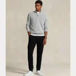 Polo Ralph Lauren miesten neule, POLO HALF ZIP Vaaleanharmaa