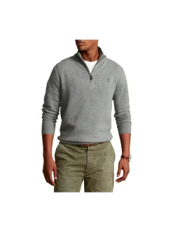 Polo Ralph Lauren Miesten Neulepusero, LS HZ PP-LONG SLEEVE-PULLOVER Keskiharmaa