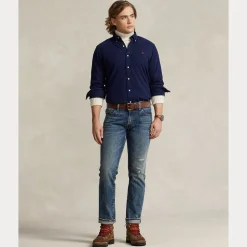 Polo Ralph Lauren Miesten paidat Long Sleeve Sport Shirt tummansininen