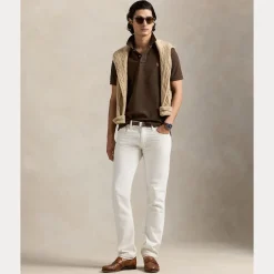 Polo Ralph Lauren miesten pikeepaita POLO PIKEE CUSTOM SLIM, tummanruskea