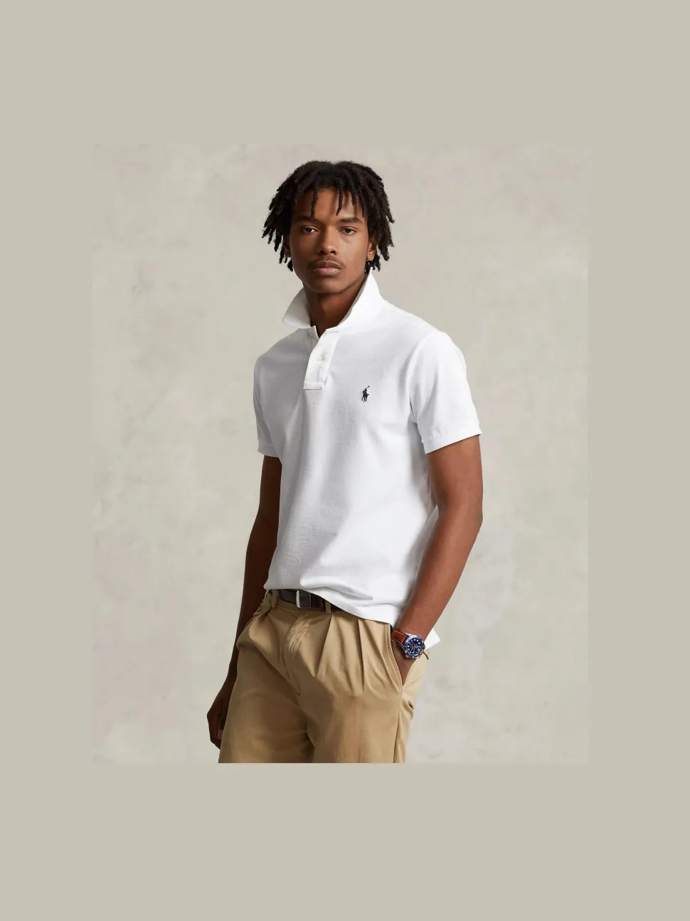 Polo Ralph Lauren Miesten Poolopaita, ICONIC MESH POLO Valkoinen