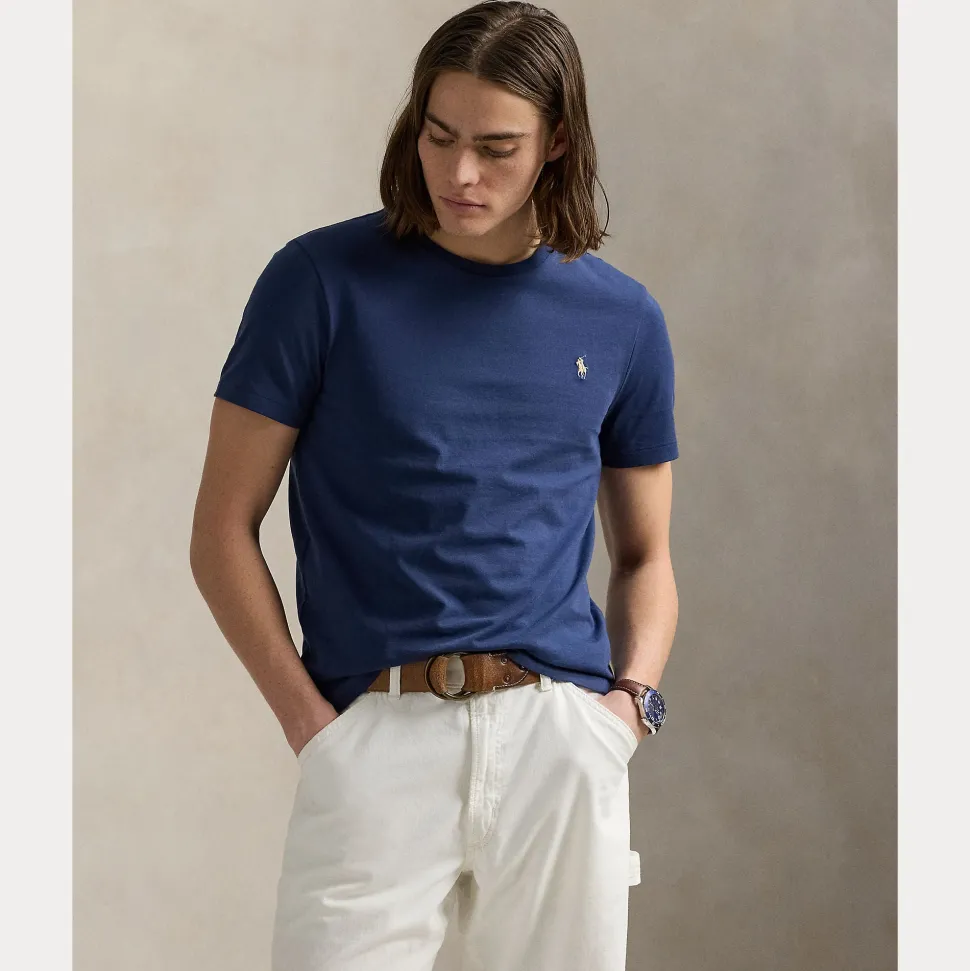 Polo Ralph Lauren miesten t-paita, SHORT SLEEVE-T-SHIRT Sininen, Indigo