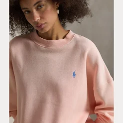 Polo Ralph Lauren naisten collegepusero Knit Pullover Sweatshirt, vaaleanpunainen
