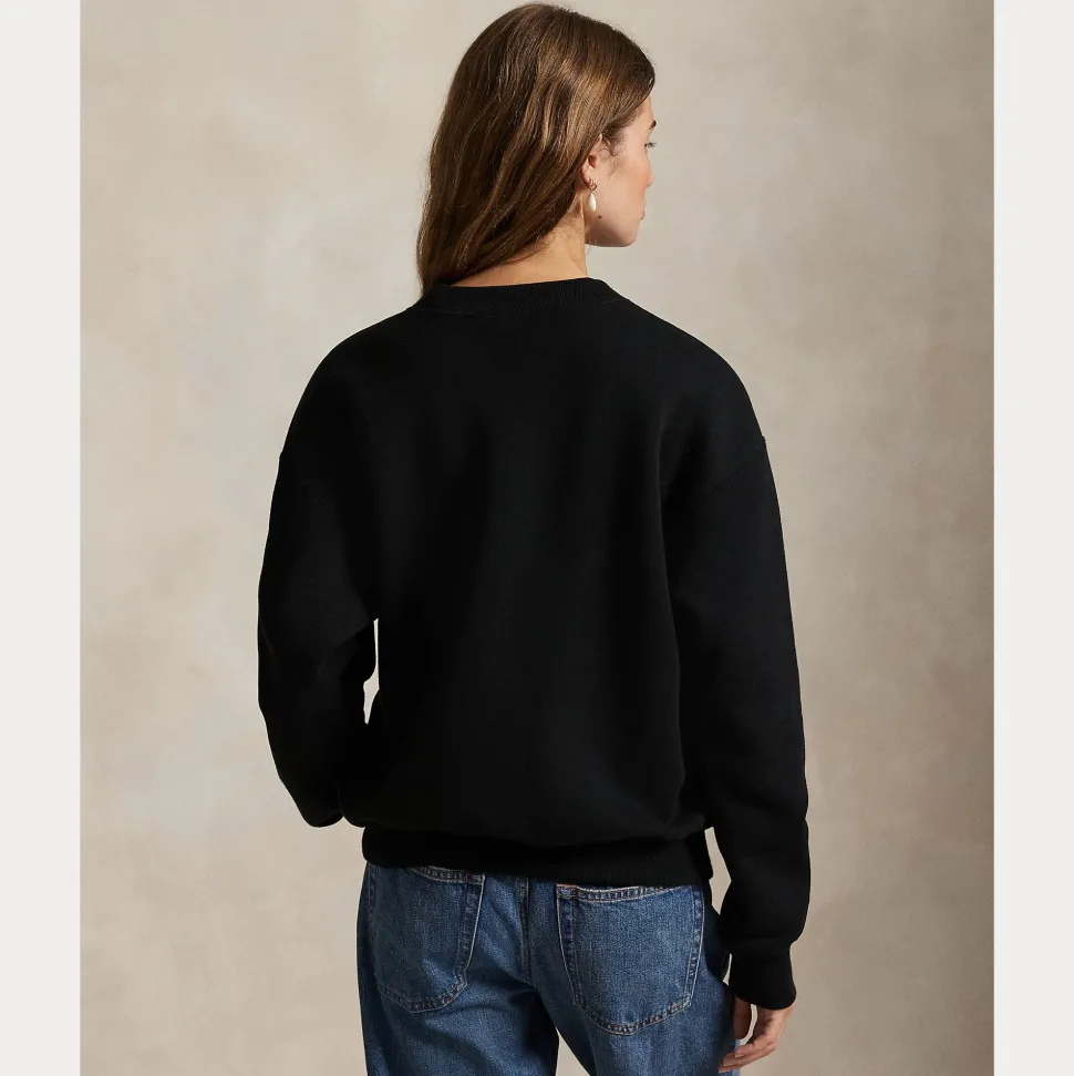 Polo Ralph Lauren naisten collegepaita Fleece Crewneck, musta