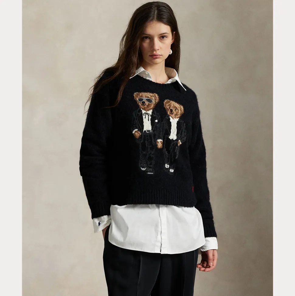 Polo Ralph Lauren naisten collegepusero POLO BEAR, musta