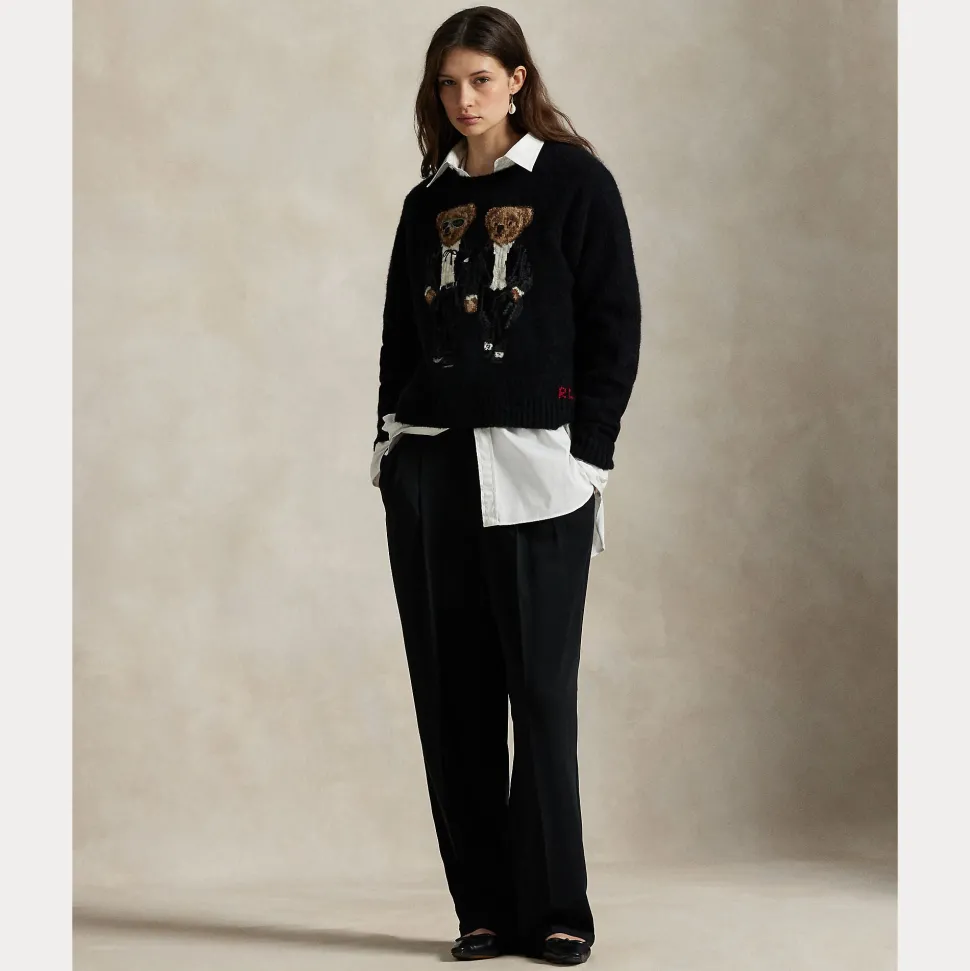Polo Ralph Lauren naisten collegepusero POLO BEAR, musta