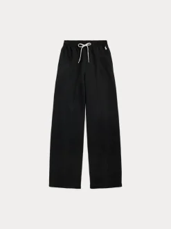 Polo Ralph Lauren naisten collegehousut Knit-Open Botton Sweatpant-pants, musta