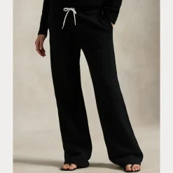 Polo Ralph Lauren naisten collegehousut Knit-Open Botton Sweatpant-pants, musta