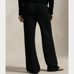 Polo Ralph Lauren naisten collegehousut Knit-Open Botton Sweatpant-pants, musta