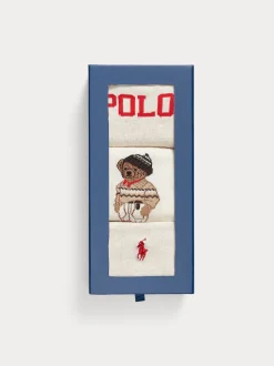 Polo Ralph Lauren naisten sukat POLO BEAR SOCK-3 PACK, monivärinen kuosi