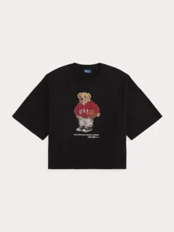 Polo Ralph Lauren naisten t-paita Polo Bear Knit-t-shirt, musta