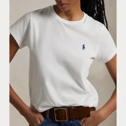 Polo Ralph Lauren naisten t-paita, NEW RLTPP-SHORT SLEEVE-T-SHIRT Valkoinen