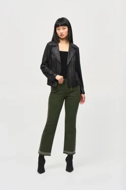 Ribkoff Naisten Takki, FOILED KNIT MOTO JACKET Musta