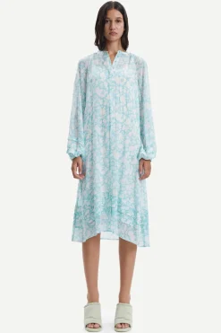 Samsoe and Samsoe Naisten Mekko, Elma shirt dress aop 9695 Vaaleansininen
