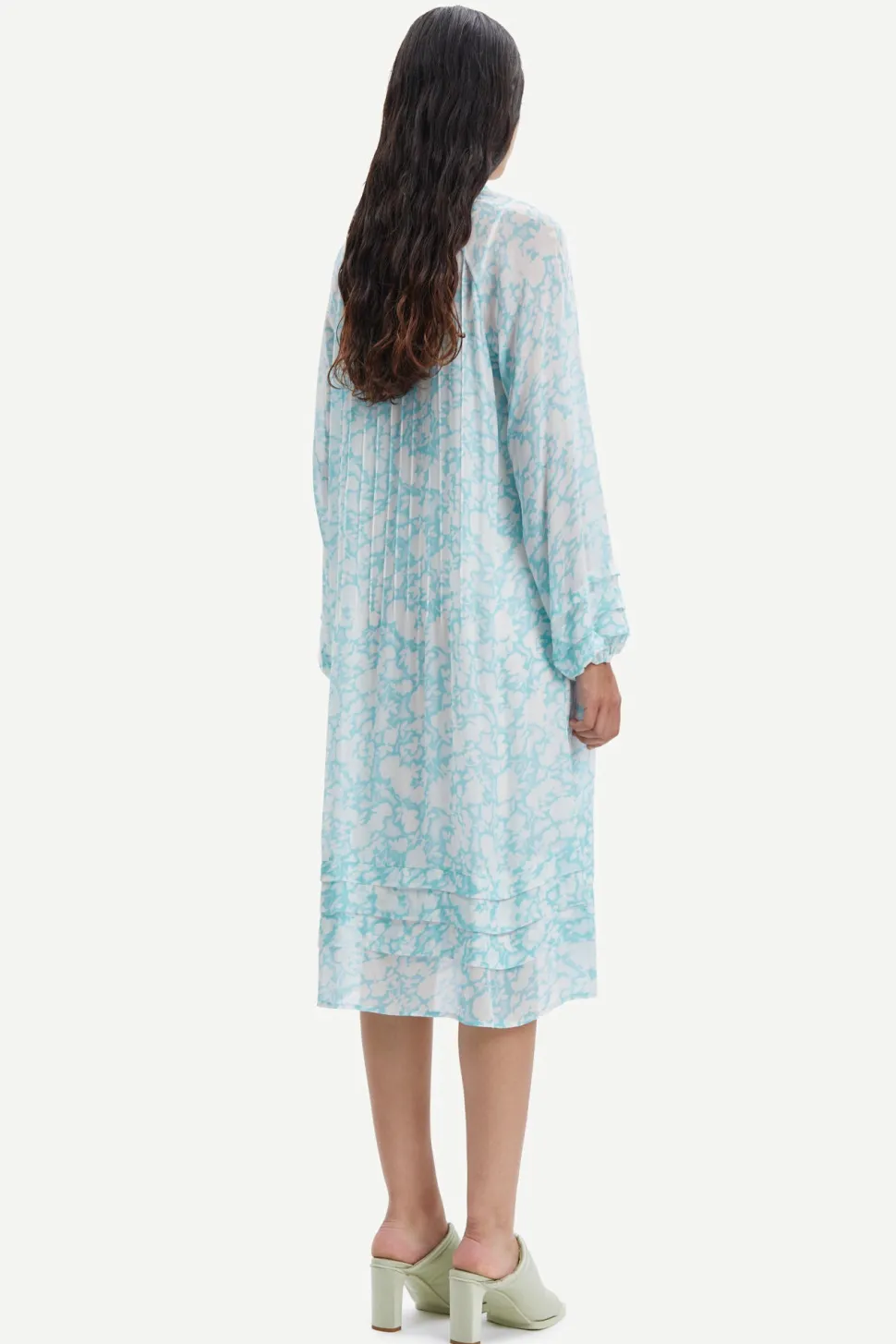 Samsoe and Samsoe Naisten Mekko, Elma shirt dress aop 9695 Vaaleansininen