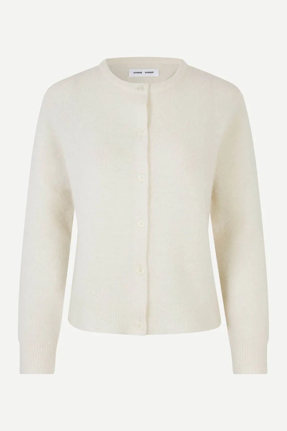Samsoe and Samsoe Naisten Neuletakki, NOR SHORT CARDIGAN 7355 Luonnonvalkoinen