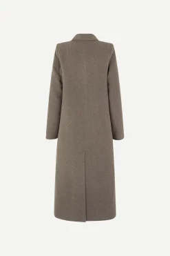 Samsoe Samsoe naisten villakangastakki FALCON COAT 11104, tummanruskea