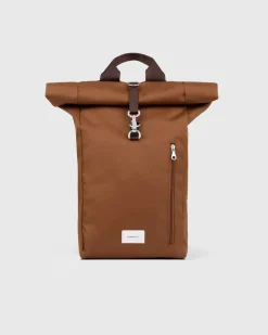 Sandqvist unisex reppu GROUND Rolltop Backpack L, konjakinruskea