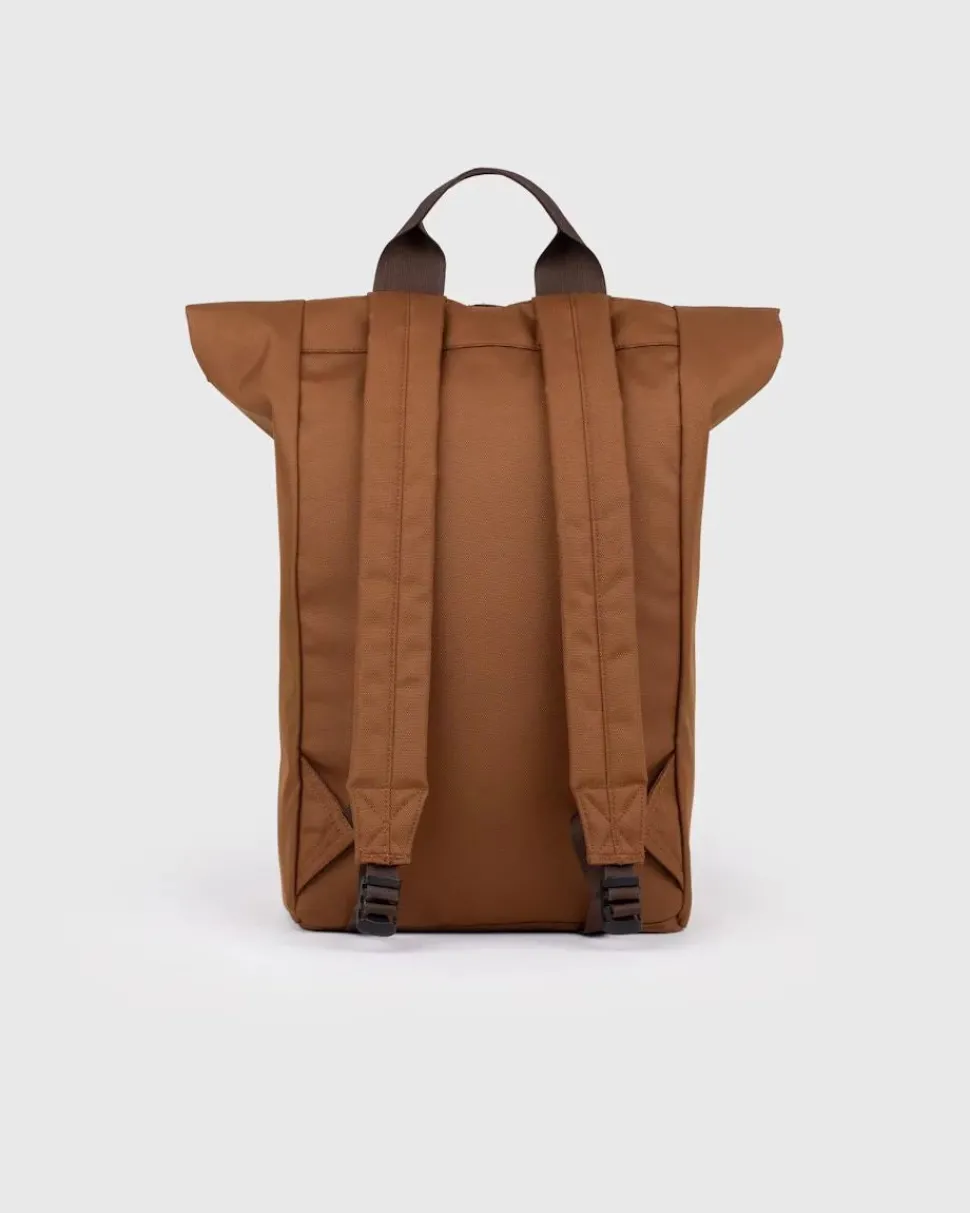 Sandqvist unisex reppu GROUND Rolltop Backpack L, konjakinruskea