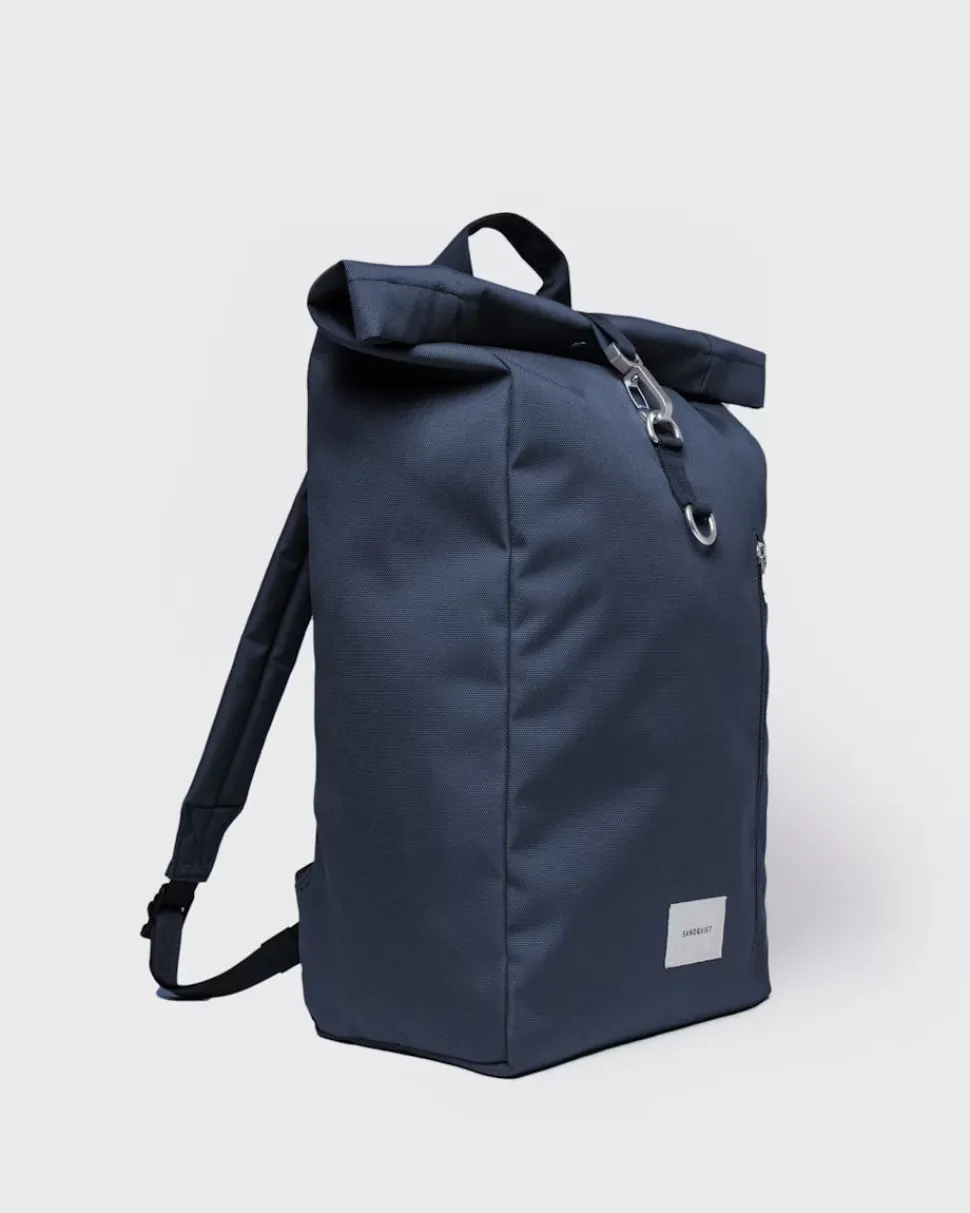 Sandqvist unisex reppy GROUND Rolltop Backpack L, tummansininen