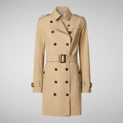 Save The Duck naisten trenssi, AUDREY TRENCH COAT Kameli
