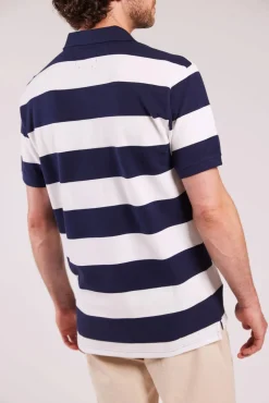 Sebago miesten pikeepaita, MICK BLOCK STRIPE PIQUE NOS Raidallinen Sininen