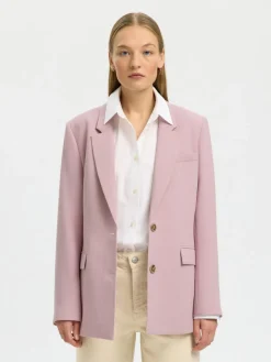 Selected Femme naisten bleiseri AD-SLFRITA LS CLASSIC, Bleached Mauve Melan