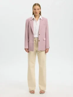 Selected Femme naisten bleiseri AD-SLFRITA LS CLASSIC, Bleached Mauve Melan
