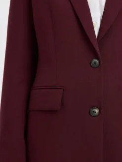 Selected Femme Naisten Bleiseri, AD-SLFRITA LS CLASSIC BLAZER MEL NOOS Fig Melange