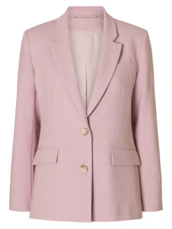 Selected Femme Naisten Bleiseri, AD-SLFRITA LS CLASSIC BLAZER MEL NOOS Vaaleanpunainen