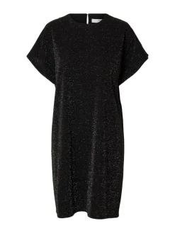 Selected Femme Naisten juhlamekko Oversized Sandra SS, Black/Silver