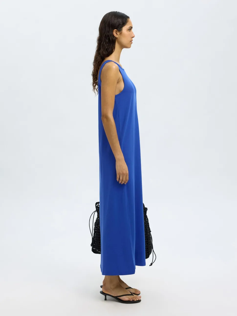 Selected Femme naisten mekko, SLFANOLA SL LOW BACK ANKLE DRESS Sininen