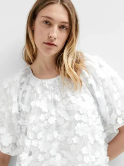 Selected Femme Naisten Mekko SLFALBERTA 2/4 DRESS Valkoinen