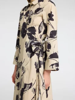 Selected Femme naisten mekko, SLFAVIANA LS AOP MIDI WRAP DRESS Valkopohjainen Kuosi