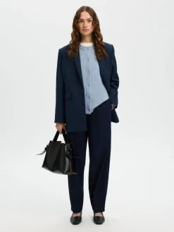 Selected Femme naisten neuletakki SLFLULU NEW LS KNIT CARDIGAN, Cashmere Blue Melange