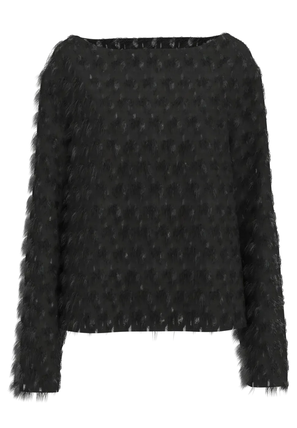 Selected Femme naisten paita, SLFMARION LS BOAT NECK TOP B Black