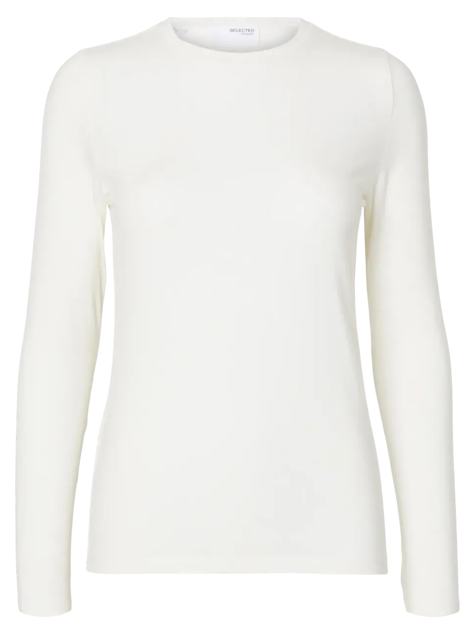 Selected Femme naisten paita SLFMANJA LS O-NECK NOOS, Snow White