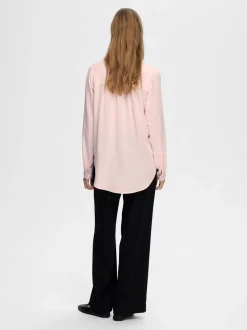 Selected Femme Naisten Pusero, SLFMIVIA LS TOP B Vaaleanpunainen