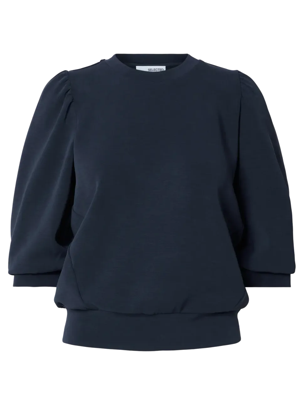 Selected Femme Naisten Pusero, SLFTENNY 3/4 SWEAT TOP NOOS Dark Sapphire