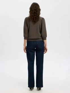 Selected Femme Naisten Pusero, SLFTENNY 3/4 SWEAT TOP NOOS Delicioso