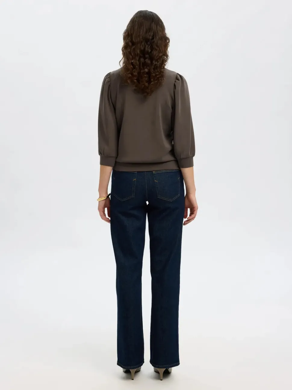 Selected Femme Naisten Pusero, SLFTENNY 3/4 SWEAT TOP NOOS Delicioso