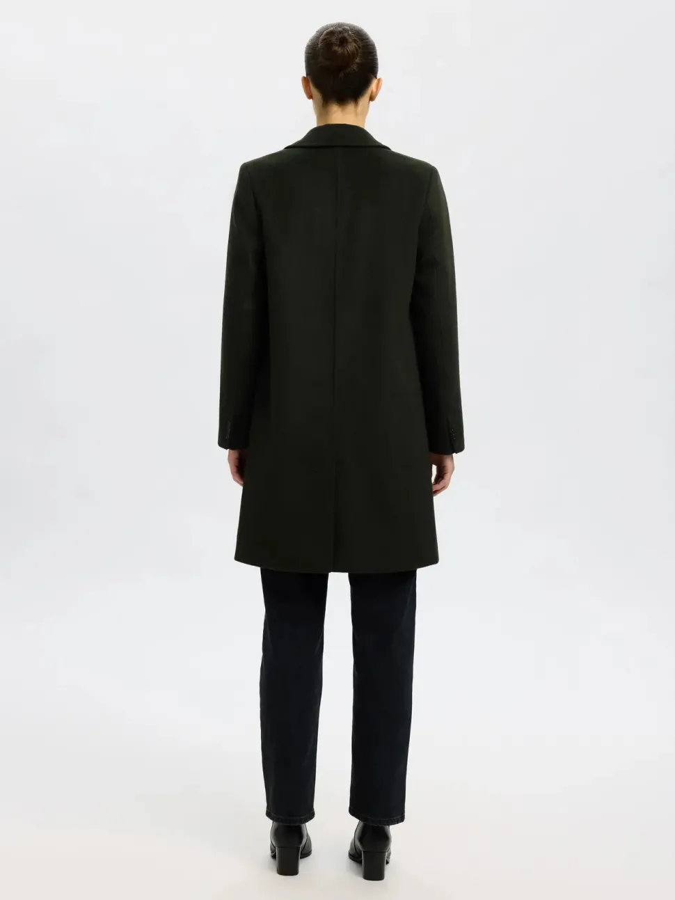 Selected Femme naisten takki, SLFSASJA LANO COAT Deep Depths Melange