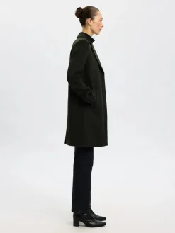 Selected Femme naisten takki, SLFSASJA LANO COAT Deep Depths Melange