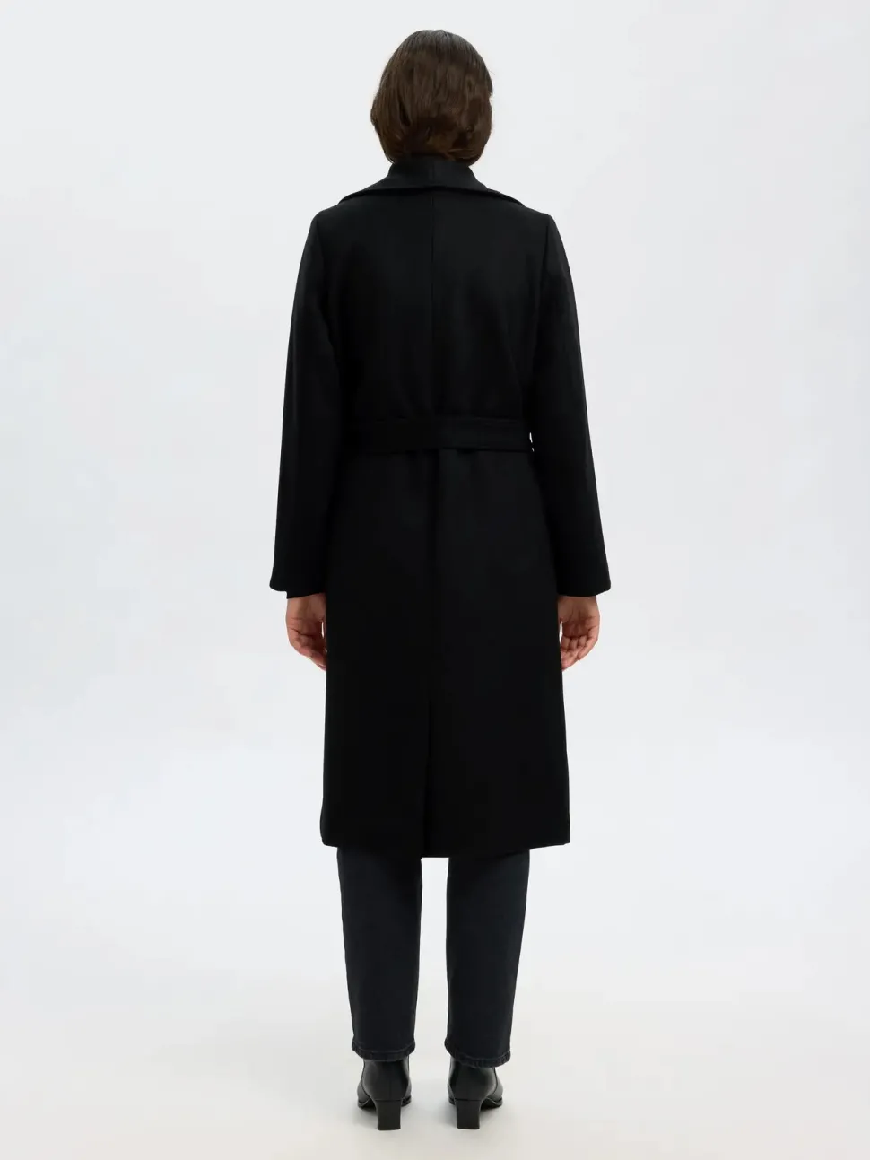 Selected Femme naisten takki SLFROSA LANO COAT, musta