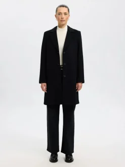 Selected Femme naisten takki, SLFSASJA LANO COAT Black