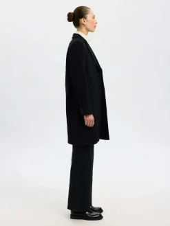 Selected Femme naisten takki, SLFSASJA LANO COAT Black