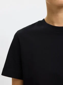 Selected Femme Naisten T-Paita, SLFESSENTIAL SS BOXY TEE NOOS Black