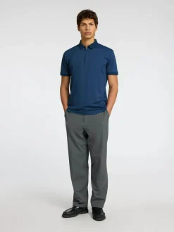 Selected Homme Fave Zip Polo Sininen