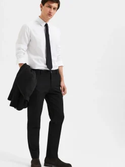 Selected Homme Miesten Housut, LIAM TRS FLEX NOS Black