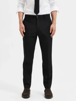 Selected Homme Miesten Housut, LIAM TRS FLEX NOS Black